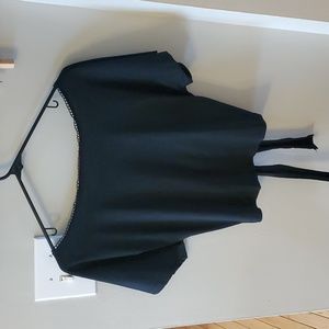 Shein black shirt with tie back